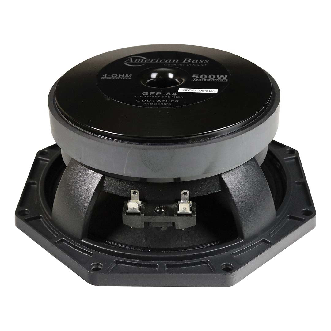 American Bass GFP84 8" Midbass Speaker, 250W RMS/500W Max, 4 Ohm