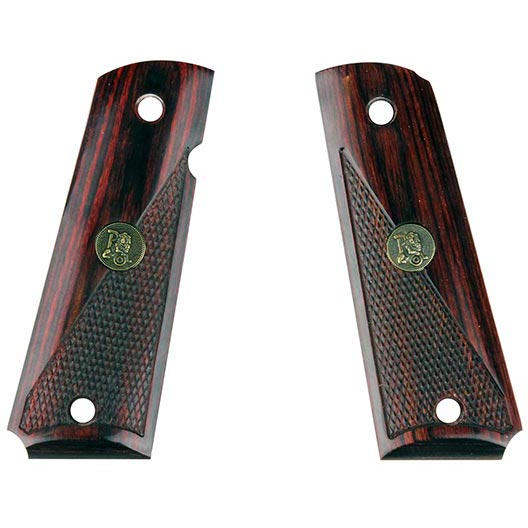 Pachmayr 00445 Colt 1911 American Legend Series Grips Half-Checkered Rosewood