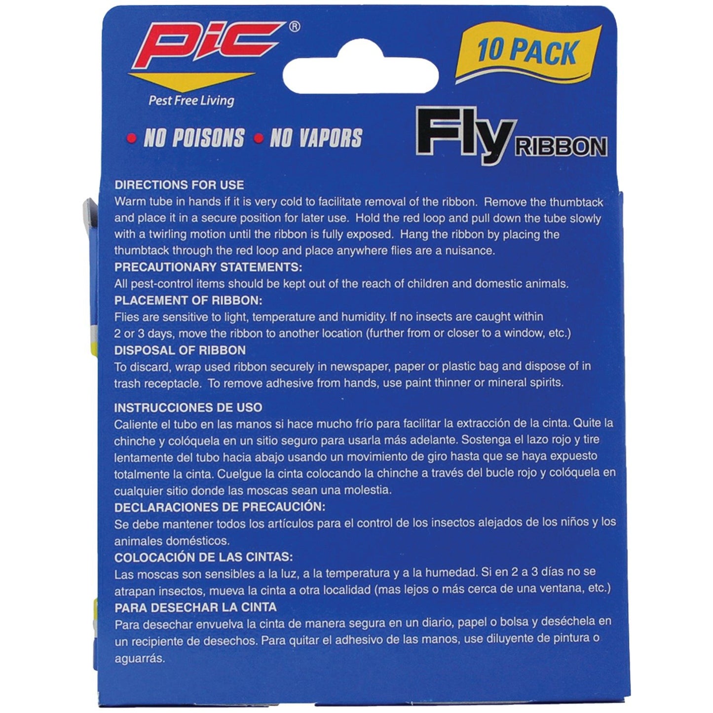 PIC FR10B Fly Ribbon Bug & Insect Catcher, 10 pk