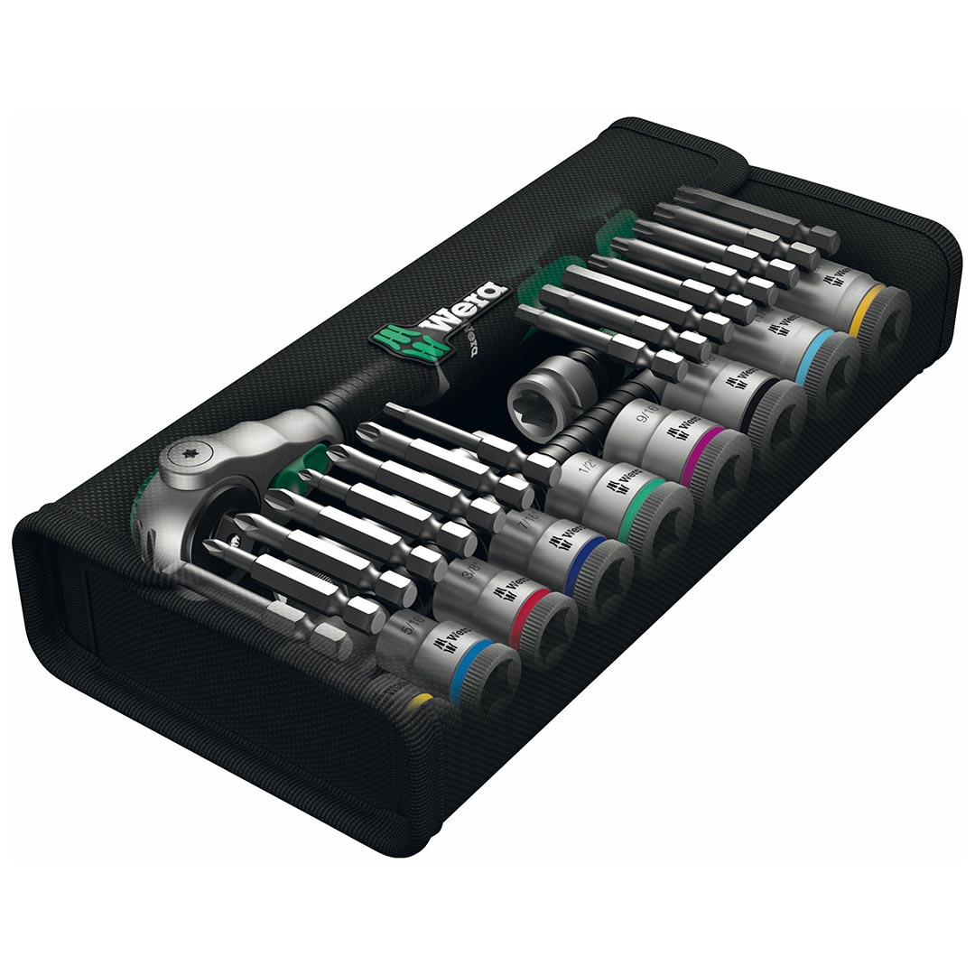 Wera 05004049001 SAE (Imperial) 3/8 Drive Speed Ratchet Set (29-Piece Set)