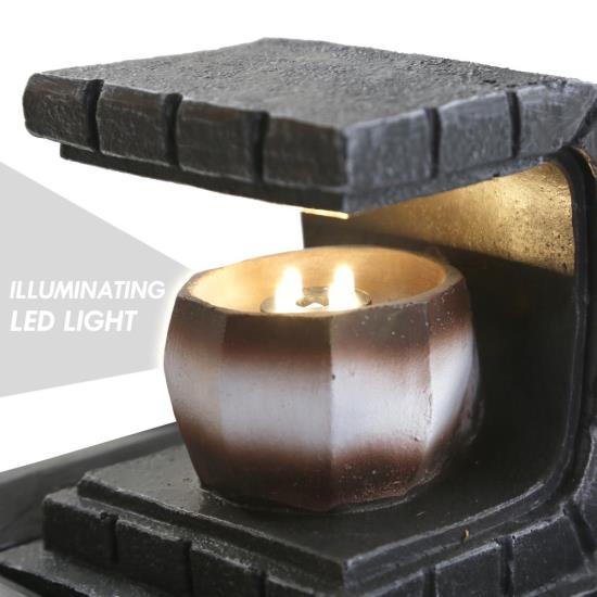 Serene Life SLTWF35LED Water Fountain Relaxing Tabletop Water Feature Decoration