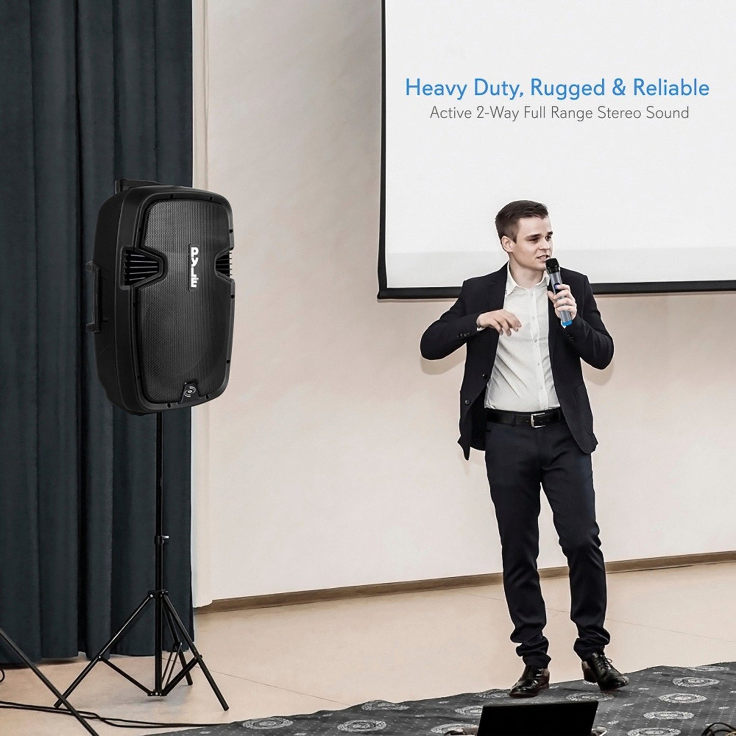 Pyle PPHP1299WU Portable Hi-Power Bluetooth PA Loudspeaker, 12"