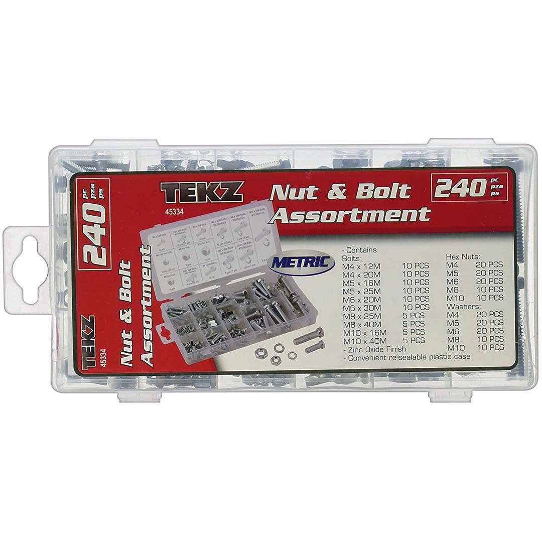 Titan 45334 240 pc Zinc Metric Nut and Bolt Assortment