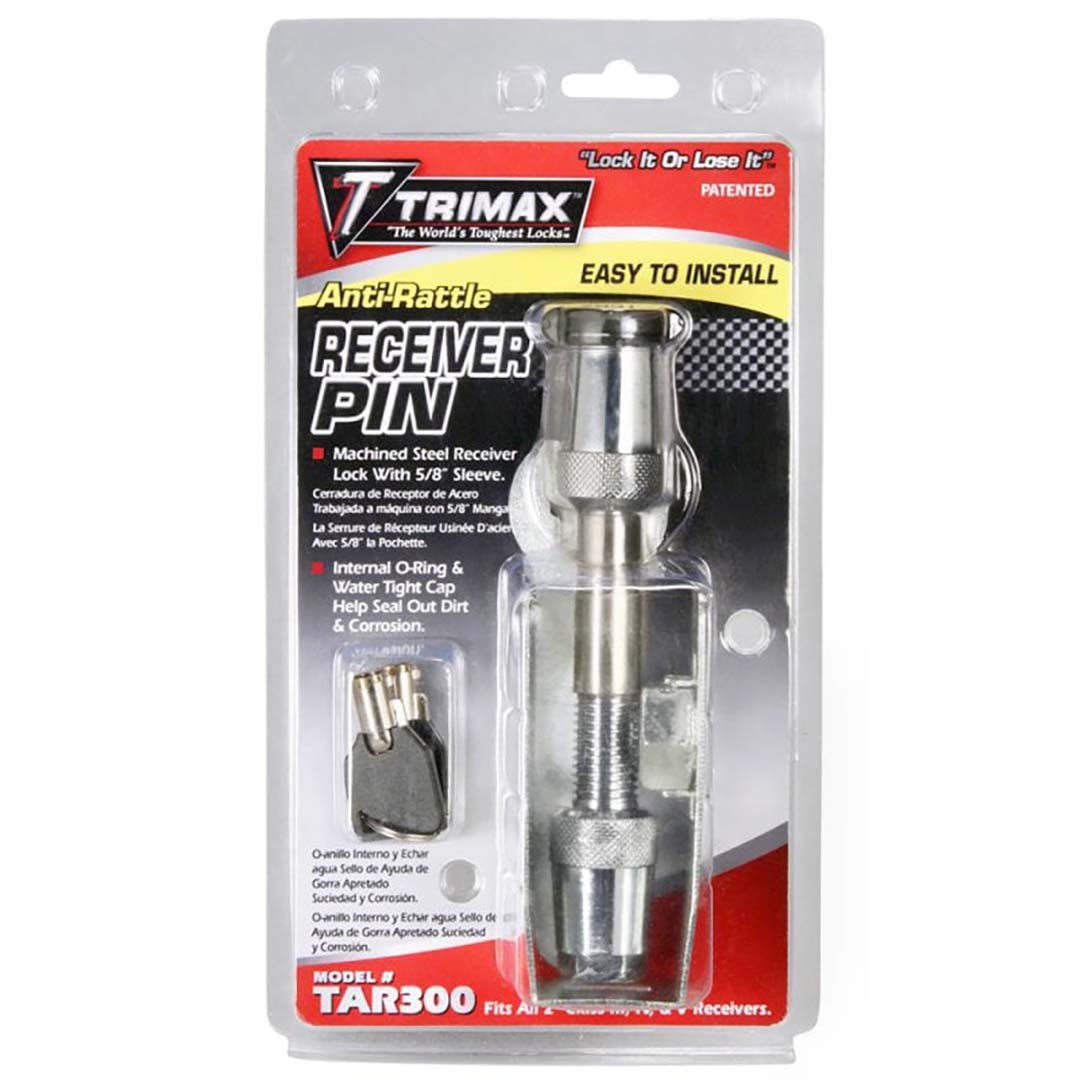 TRIMAX TAR300 5/8 Anti-Rattle Keyed Receiver Locking Pin System