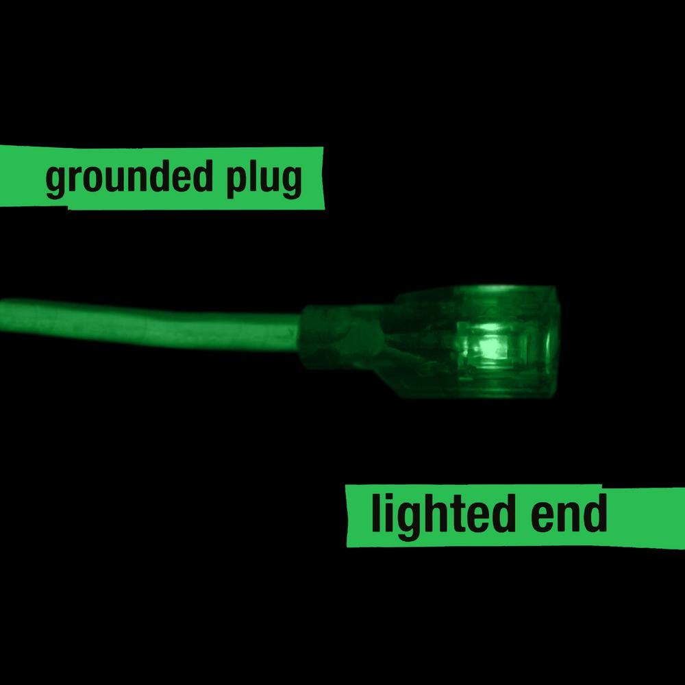 Flexzilla FZ512835 Pro Extension Cord 12/3 Awg Sjtw 100Ft Outdoor Lighted Plug
