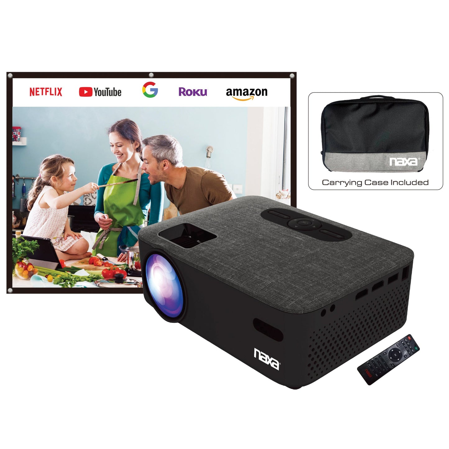 Naxa NVP-2001C 150" Home Theater LCD Projector Combo with Bluetooth®