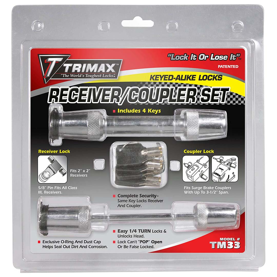 TRIMAX TM33 5/8" Receiver Lock & 3-1/2" Coupler Lock