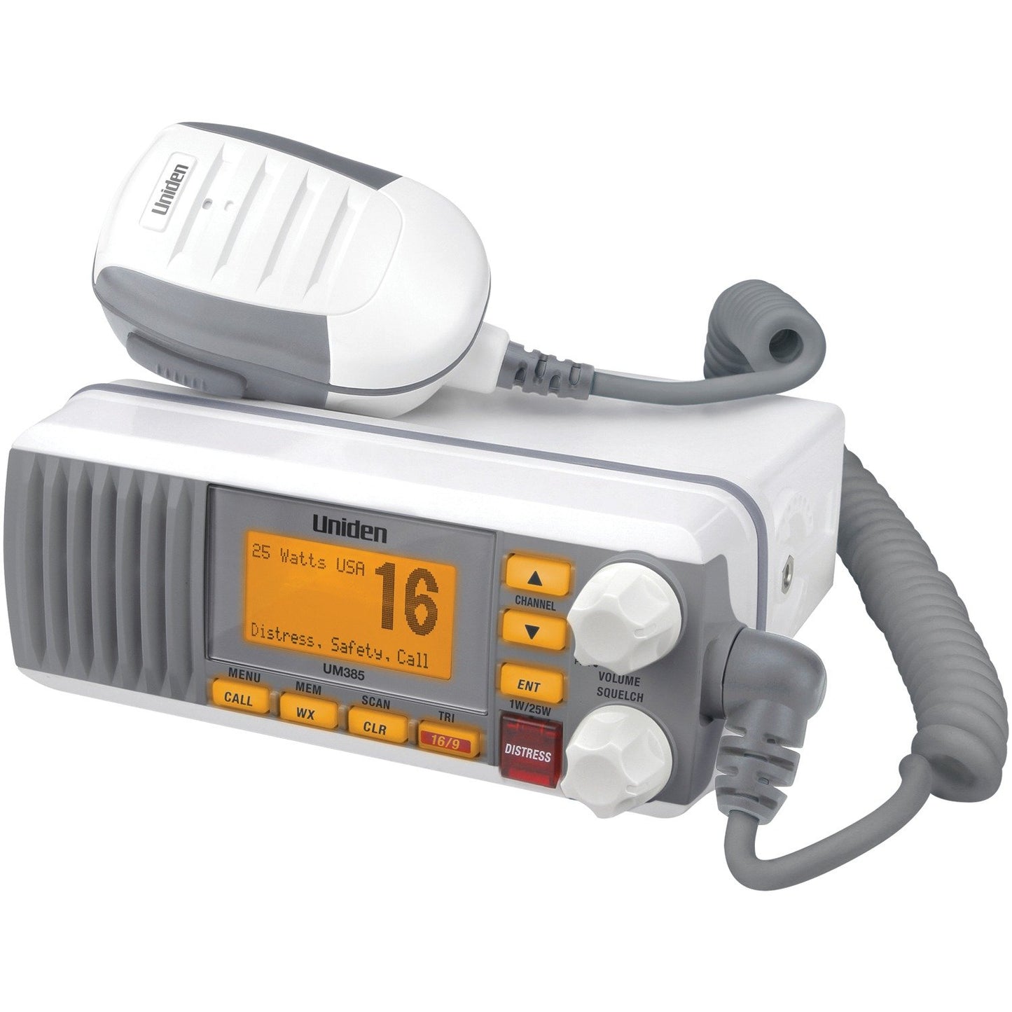 UNIDEN UNNUM385 25-Watt Fixed-Mount Marine Radio with DSC (White)