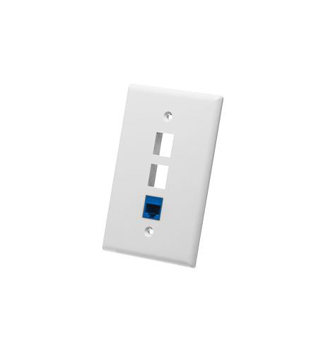 Icc IC107LF3WH Faceplate, Oversized, 3-port, White