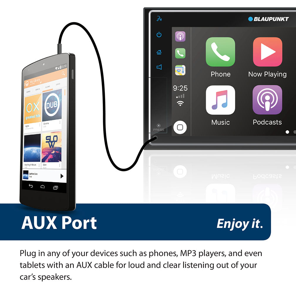Blaupunkt Dakota 6.8" Touch Screen In-Dash Mechless Receiver-Android Auto/Apple Carplay