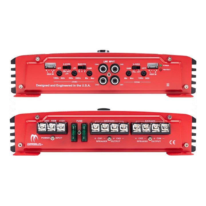 Crunch Power X 4 x 125 @ 4 Ohms 4 x 250 @ 2 Ohms 2 x 505 Watts @ 4 Ohms Brid