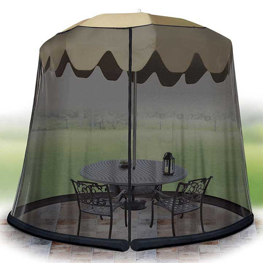 Jobar Ideaworks Outdoor 9 Foot Umbrella Table Screen Black