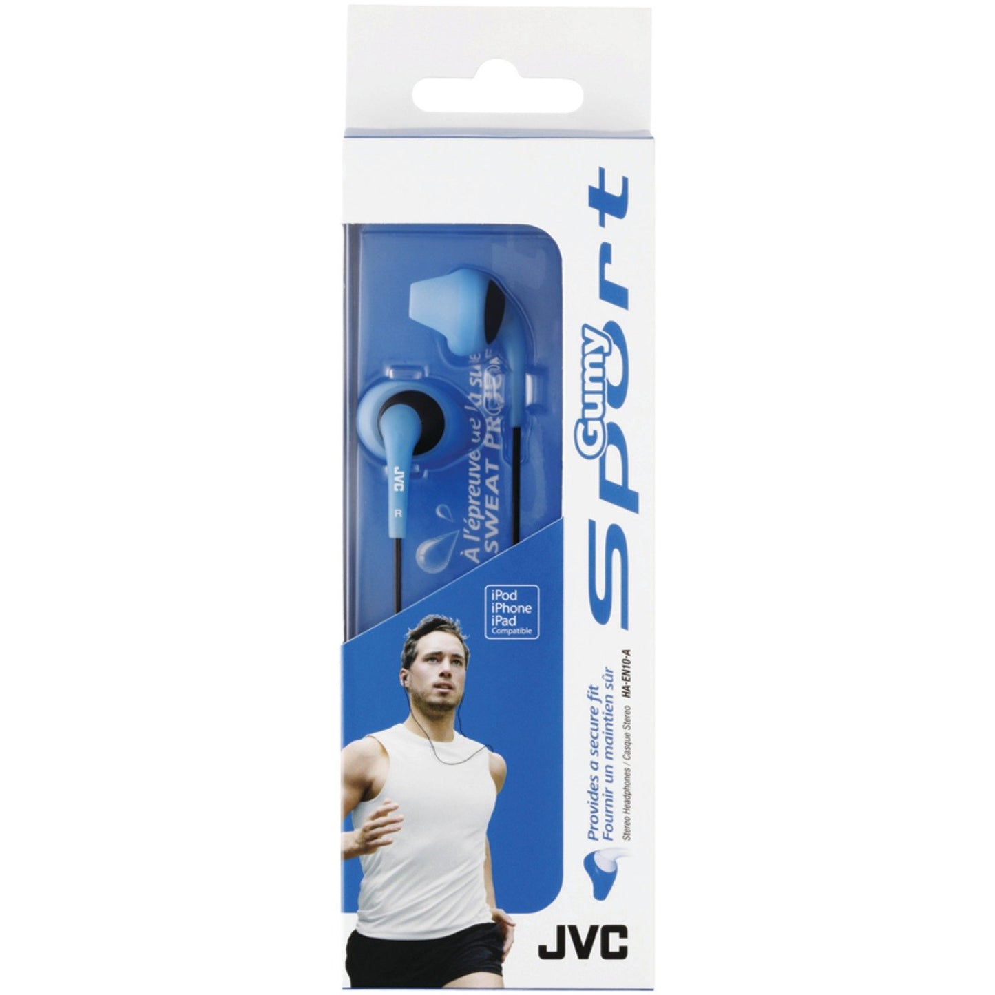 JVC HAEN10-A-K Gumy Sport Earbuds (Blue)