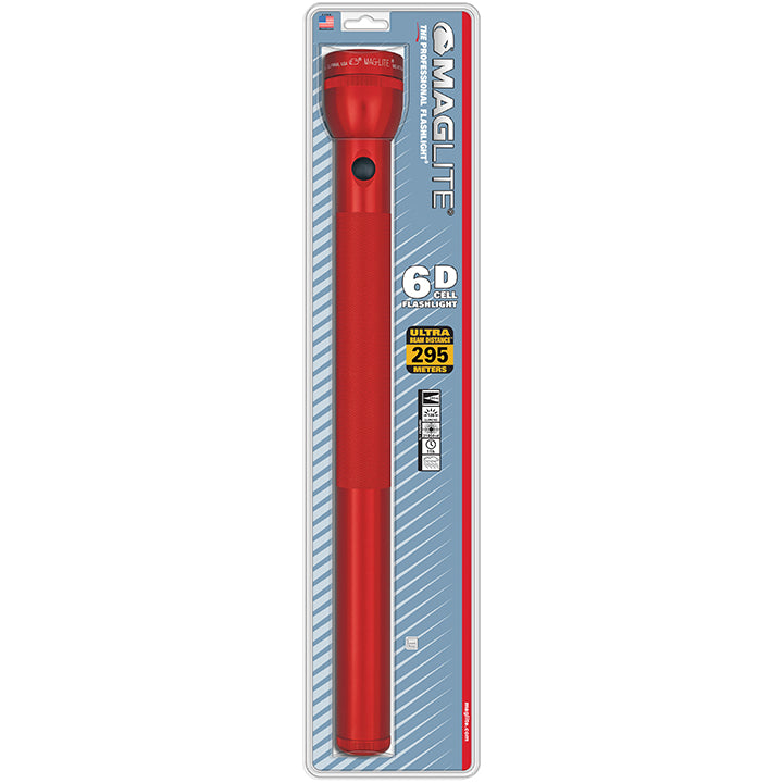 Maglite S6D036 6 CELL D Flashlight Red