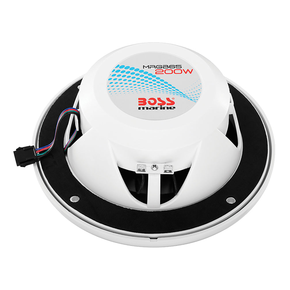 Boss Audio MRGB65 6.5" 200 Watt 2 way White Marine Speaker pair