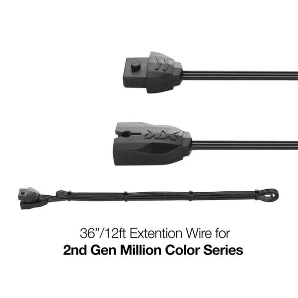 XKGlow XK4PWIRE12 12 Inch 4 Pin Extension Wire For XKChrome & 7 Color Series