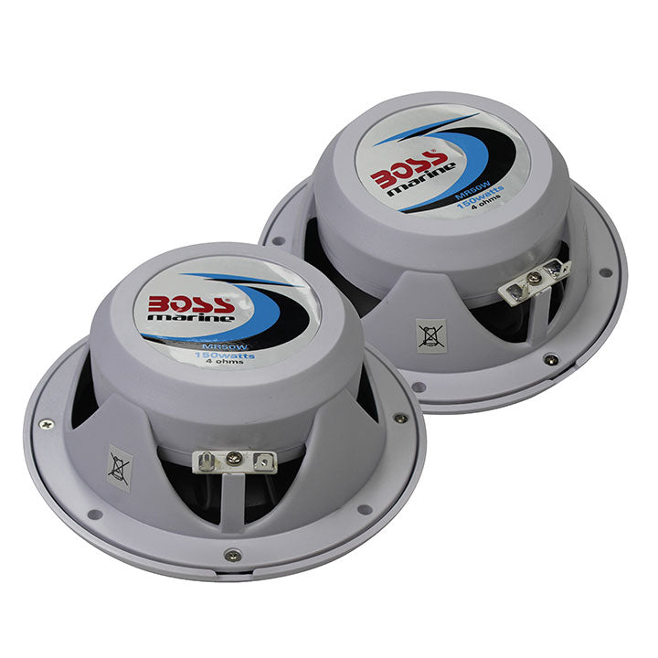 BOSS AUDIO MR50W Marine 5.25" 2-way 150-watt Full Range Speakers