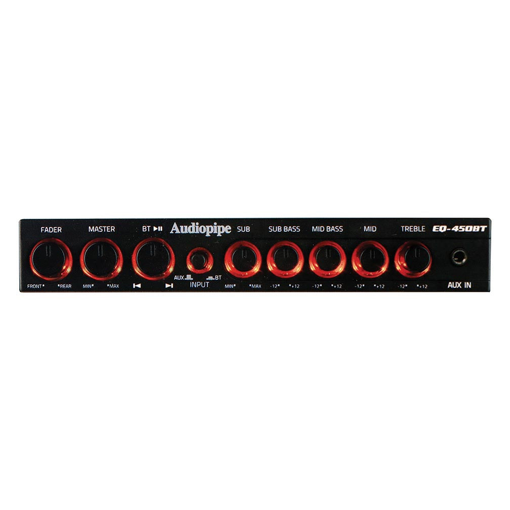 Audiopipe EQ450BT 4 Band Wireless Streaming Graphic Band Equalizer w/Bluetooth
