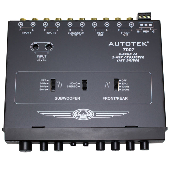 Autotek 7007 EQUALIZER/CROSSOVER 1/2 DIN 4 BAND;2-WAY