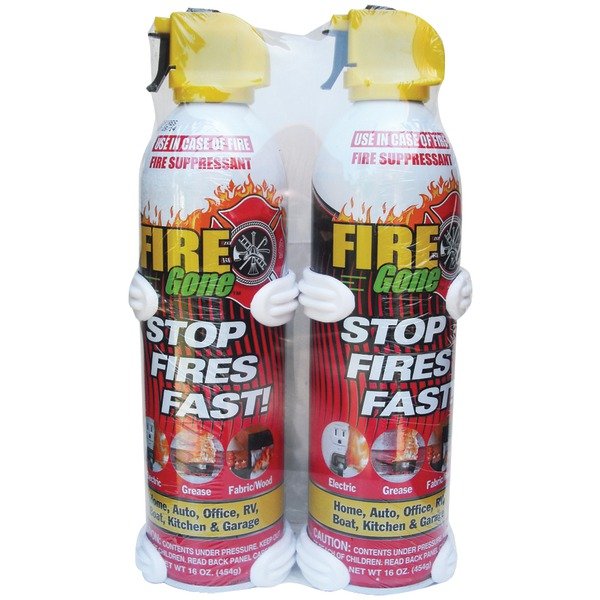 Fire Gone 2FG7209 Fire Suppressants with Bracket, 2 pk