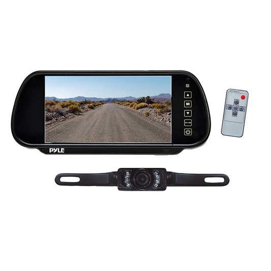 Pyle PLCM7200 7" Rearview Mirror Monitor w/ Rearview Camera