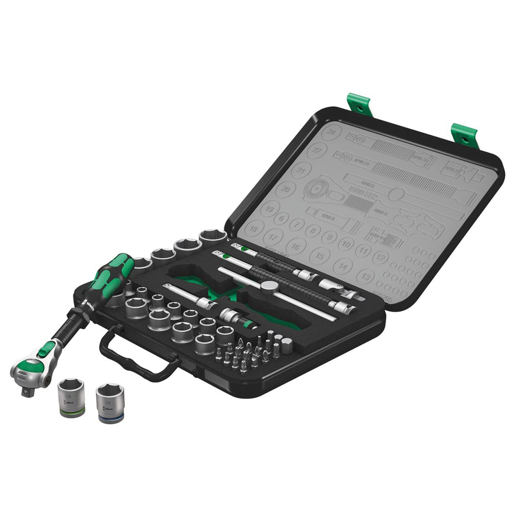 Wera 05003594001 8100 SB 2 Zyklop 3/8" Metric Ratchet Set Piece of 43