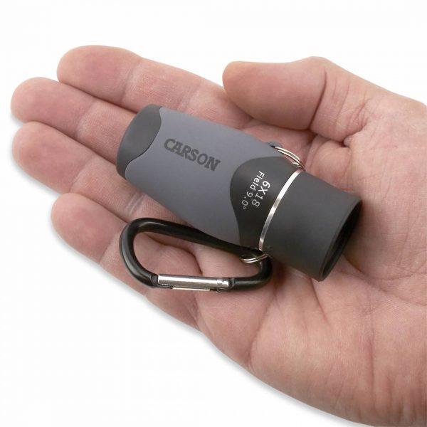 Carson MM618 6 x 18mm Pocket Monocular Caribiner Keychain