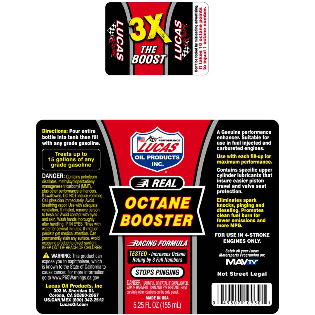 Lucas Oil 10930 Octane Booster 5.25 Oz