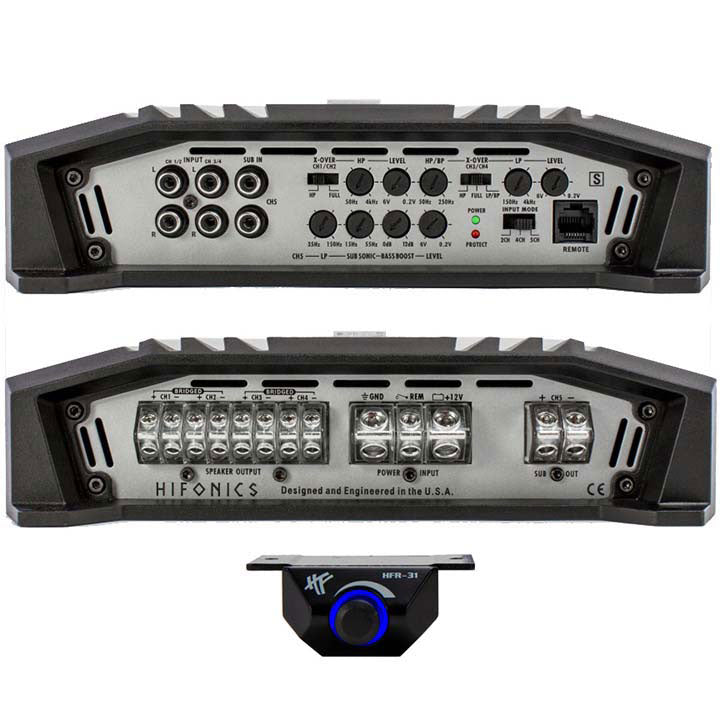 HIFONICS BRX50165 BRUTUS Amp 4x60 + 1 x 475 @ 4 Ohms 4x100 + 1 x 750@ 2 Ohms