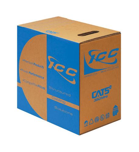 Icc ICCABR5EGY Cat5e Cmr Pvc Cable Gray