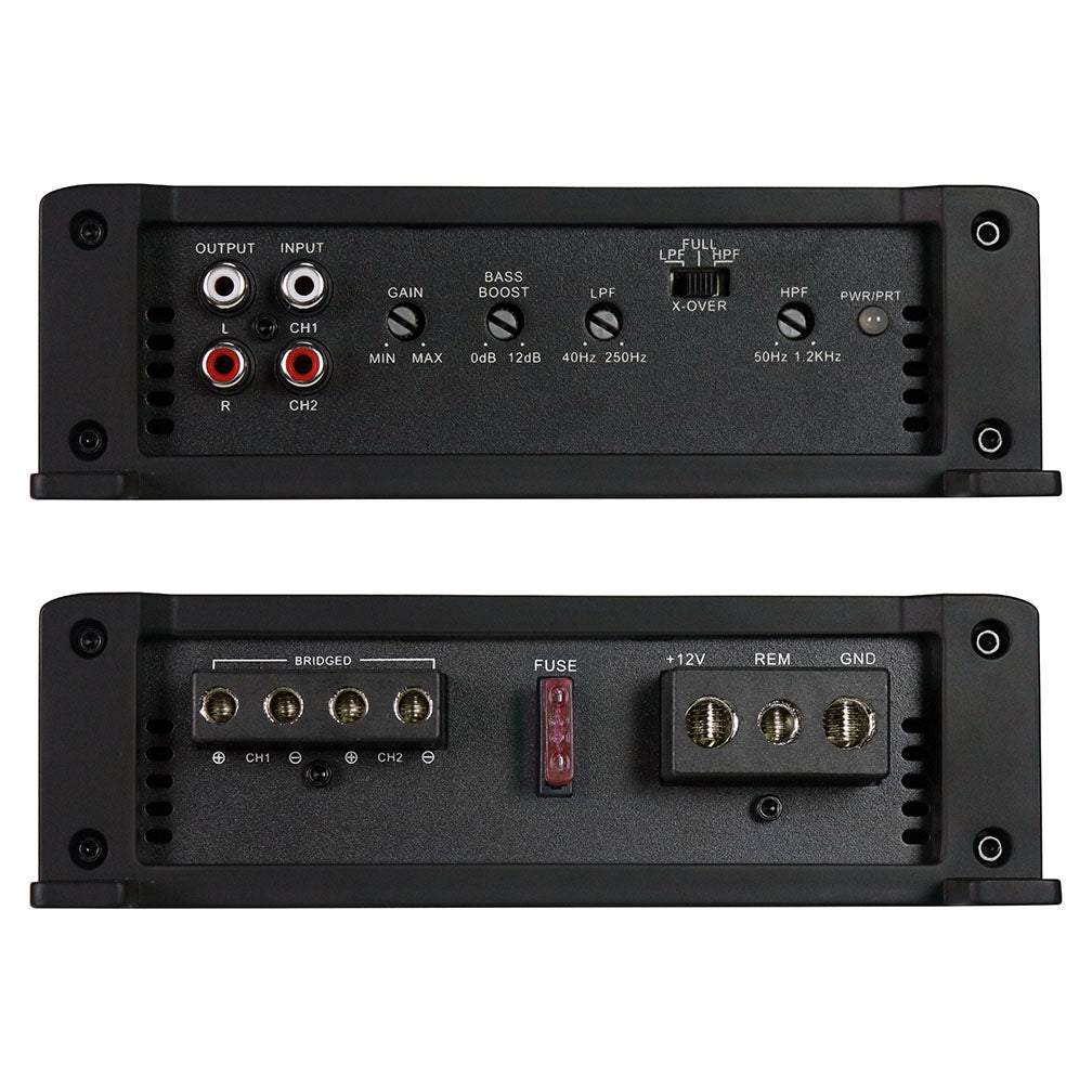 Orion ZT20002S Ztreet 2 Channel Amplifier, 280W RMS/2000W MAX