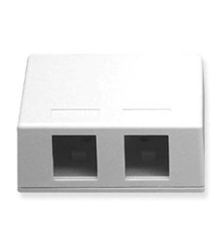 Icc IC107BC2WH Surface Mount Box, 2-port, 25pk, Wh