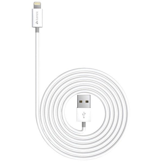 KANEX K8PIN4F Charge & Sync USB Cable w/Lightning® Connector, 4ft/1.2m (White)