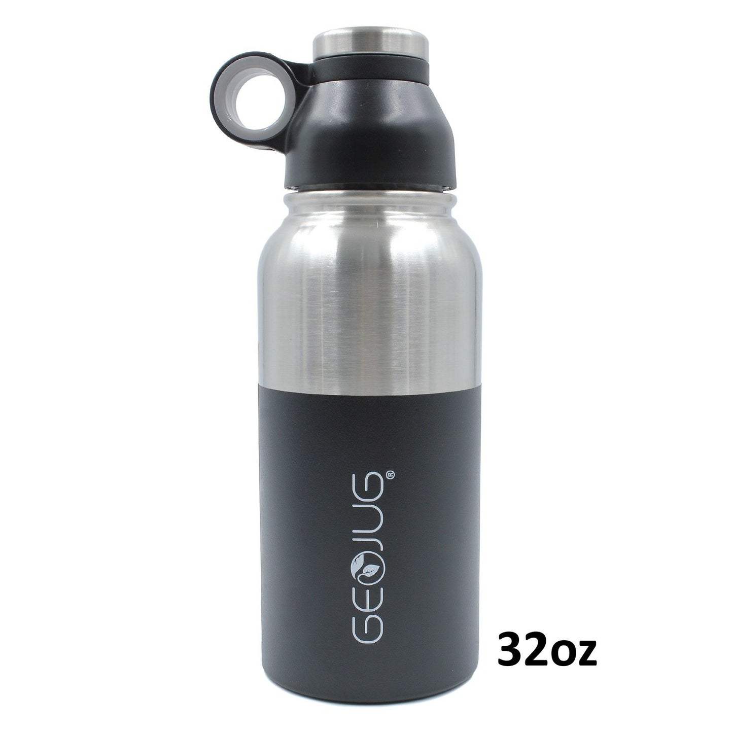 Brentwood Appl. G-1032BK GeoJug 32oz S-Steel Vacuum-Insulated Water Bottle