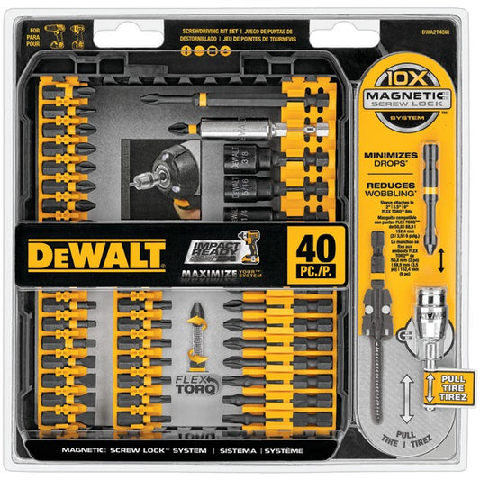 DeWalt DWA2T40IR Impact Ready 40 Piece Flex Torq Screw Driving Set.