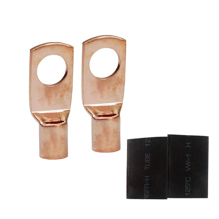 NIPPON ISPTRC410 Copper Ring Terminal 4ga. #5/16 Black (pair)