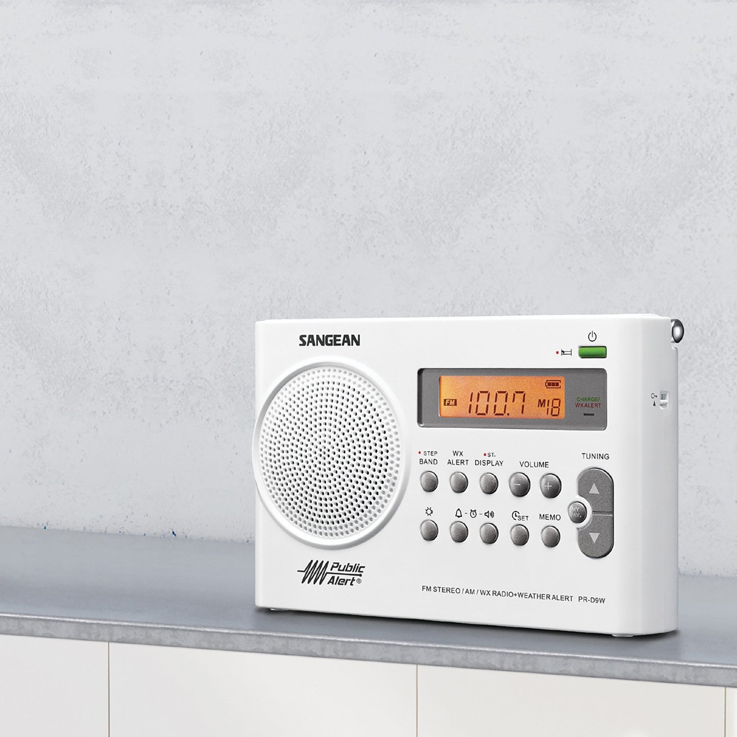 SANGEAN SNGPRD9W AM/FM/NOAA Weather Alert Rechargeable Radio