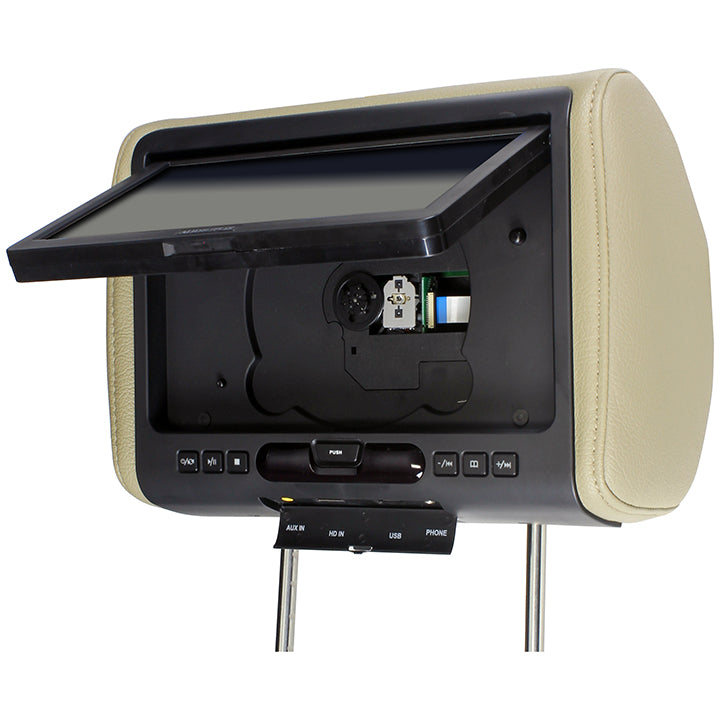 Audiovox AVXMTGHR9HD Single 9” Headrest w/DVDHDMI Input & 3 Color Skins