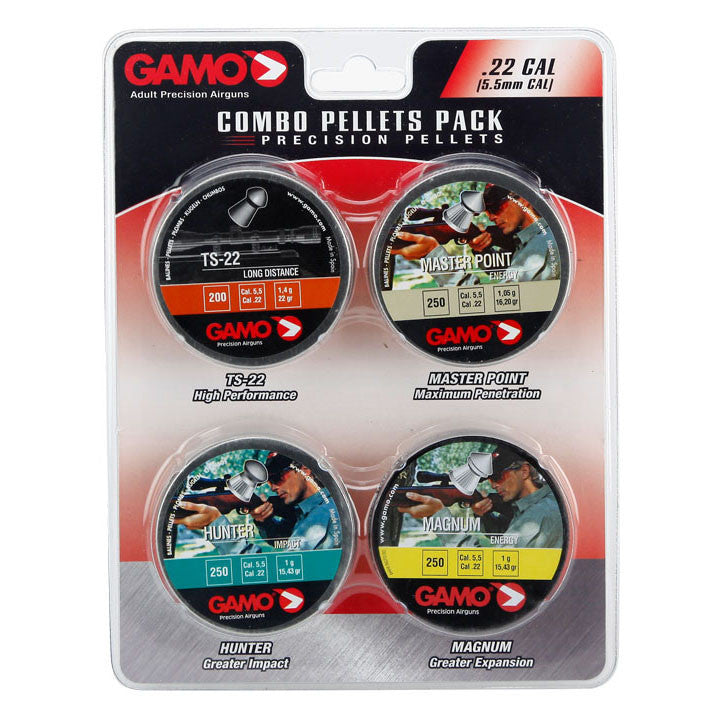 Gamo Performance Airgun Pellets Combo Pack 950 Assorted .22 Caliber 63209275554