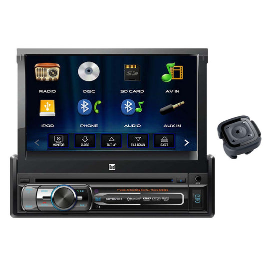 XDVD176BT Dual 7 Single-Din In-Dash Dvd With Motorized Touchscreen  Bluetooth