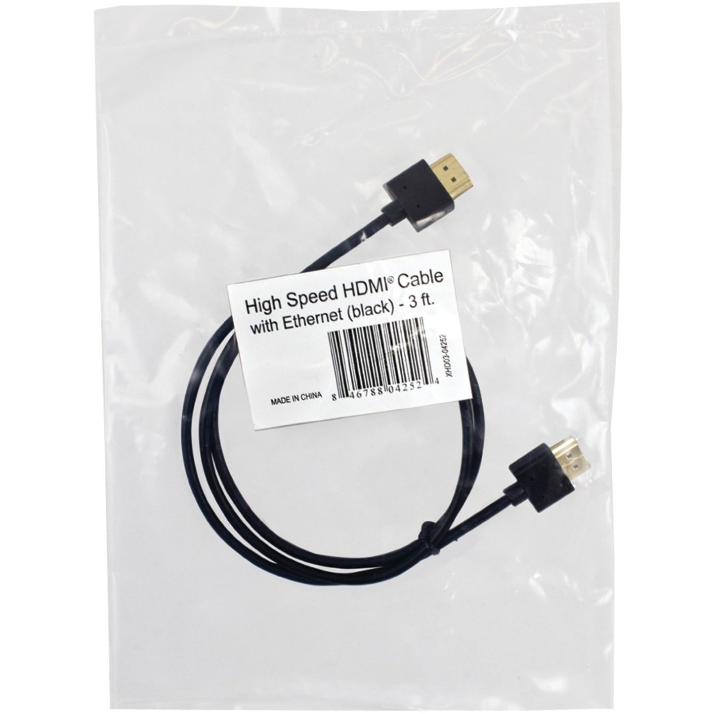 VERICOM XHD01-04252 Gold-Plated High-Speed HDMI® Cable with Ethernet (3ft)