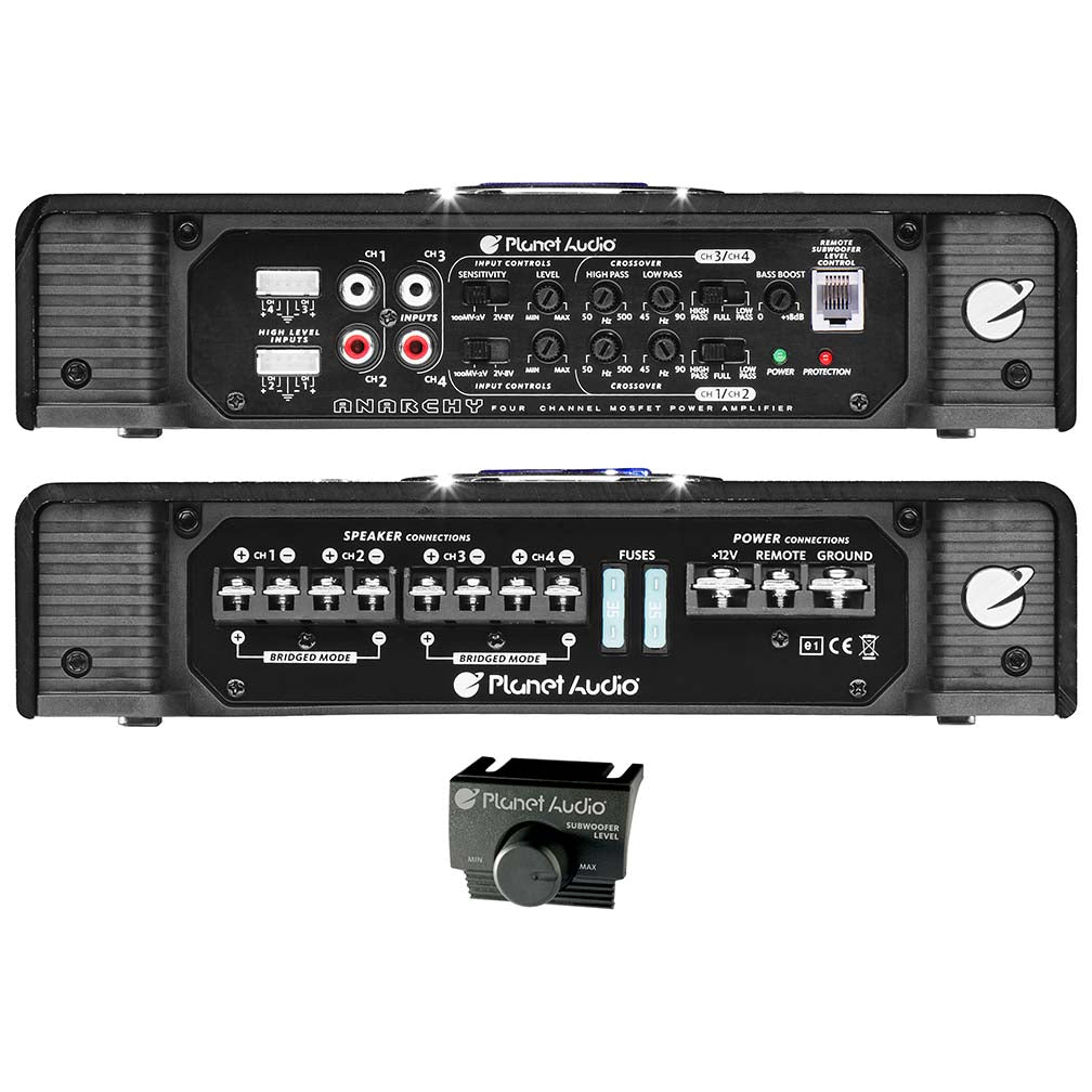 Planet Audio AC24004 4 Channel Amplifier, 2400W MAX