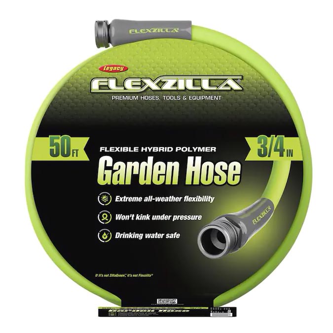 Flexzilla HFZG650YW Garden Hose 3/4In X 50Ft 3/4In 11 1/2 Ght Fittings