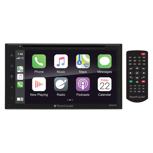 Planet Audio P9950CPA DDin 6.75" Touchscreen Android Auto & Apple Carplay AM/FM/BT/CD/DVD