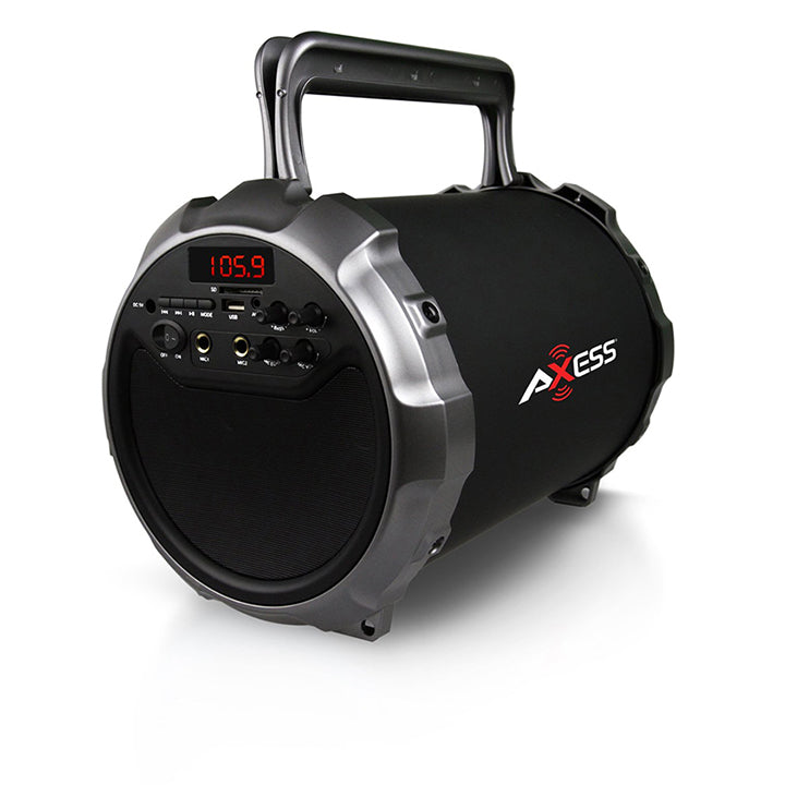 Axess SPBT1034GY Portable Bluetooth Indoor Outdoor 2.1 Speaker Sing Along