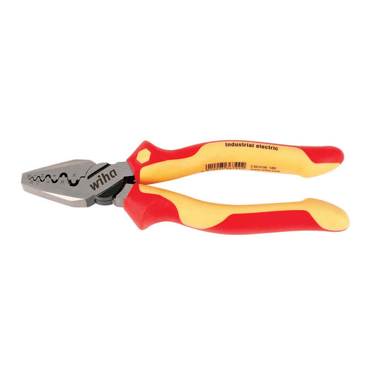 Wiha 32945 Insulated Industrial 7" Crimping Pliers