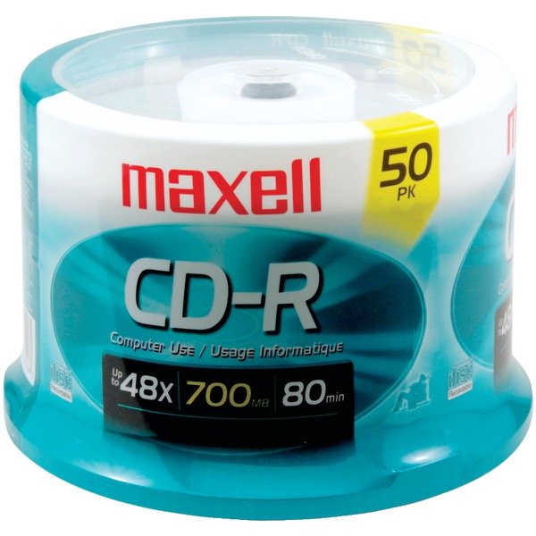 Maxell 623251/648250 700MB 80-Minute CD-Rs (50-ct Spindle)