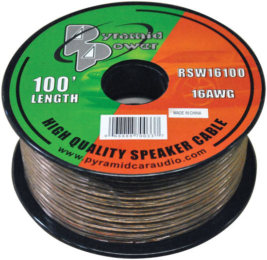 Pyramid RSW16100 100' foot ft 16 Gauge Speaker Wire