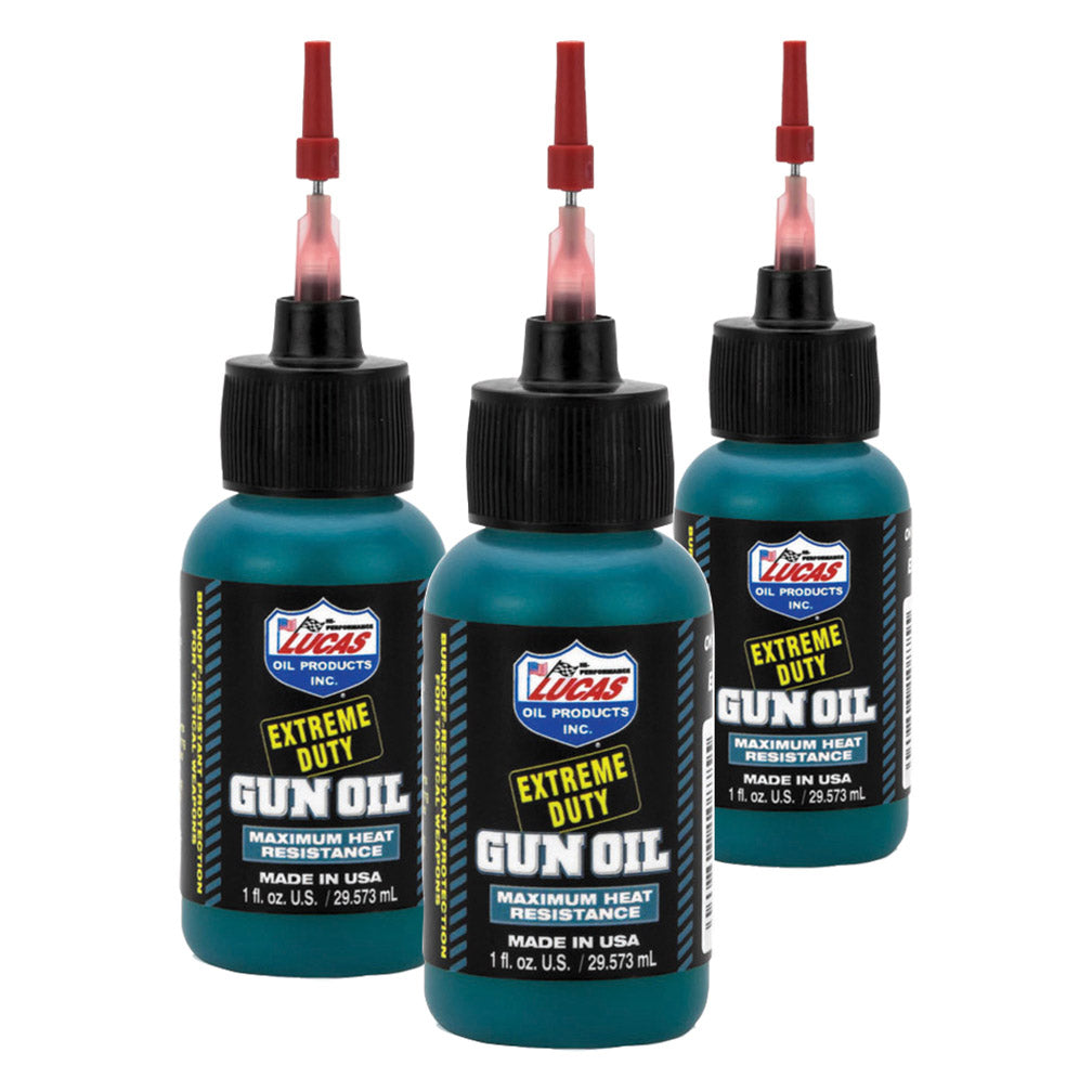 Lucas 108753PK Oil Extreme Duty Gun Oil 1 oz (3 Pack)