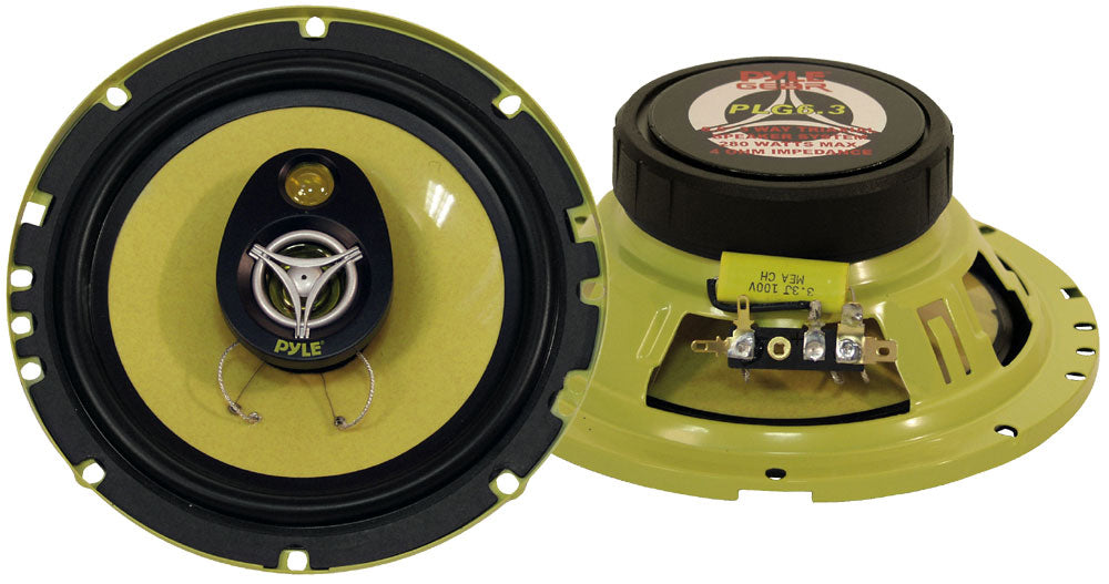 Pyle PLG6.3 6.5" 280 Watt 3 Way Speaker pair
